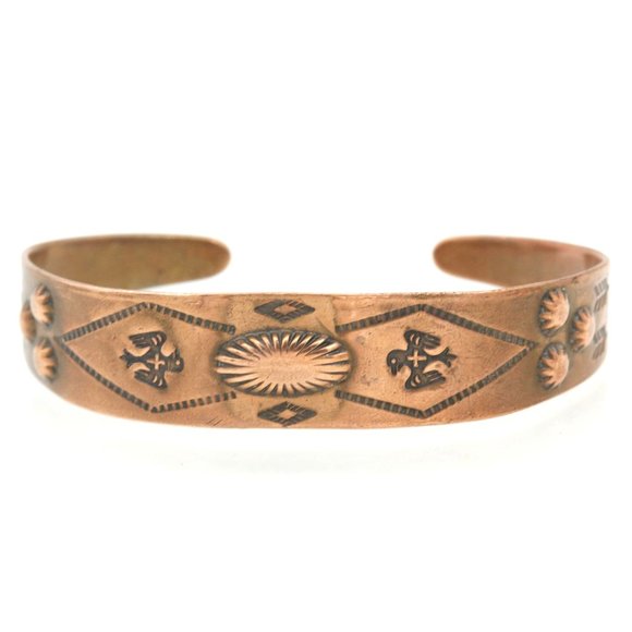 STORY TELLER BRACELET vintage Bell Trading copper cuff Native American style - Picture 2 of 10
